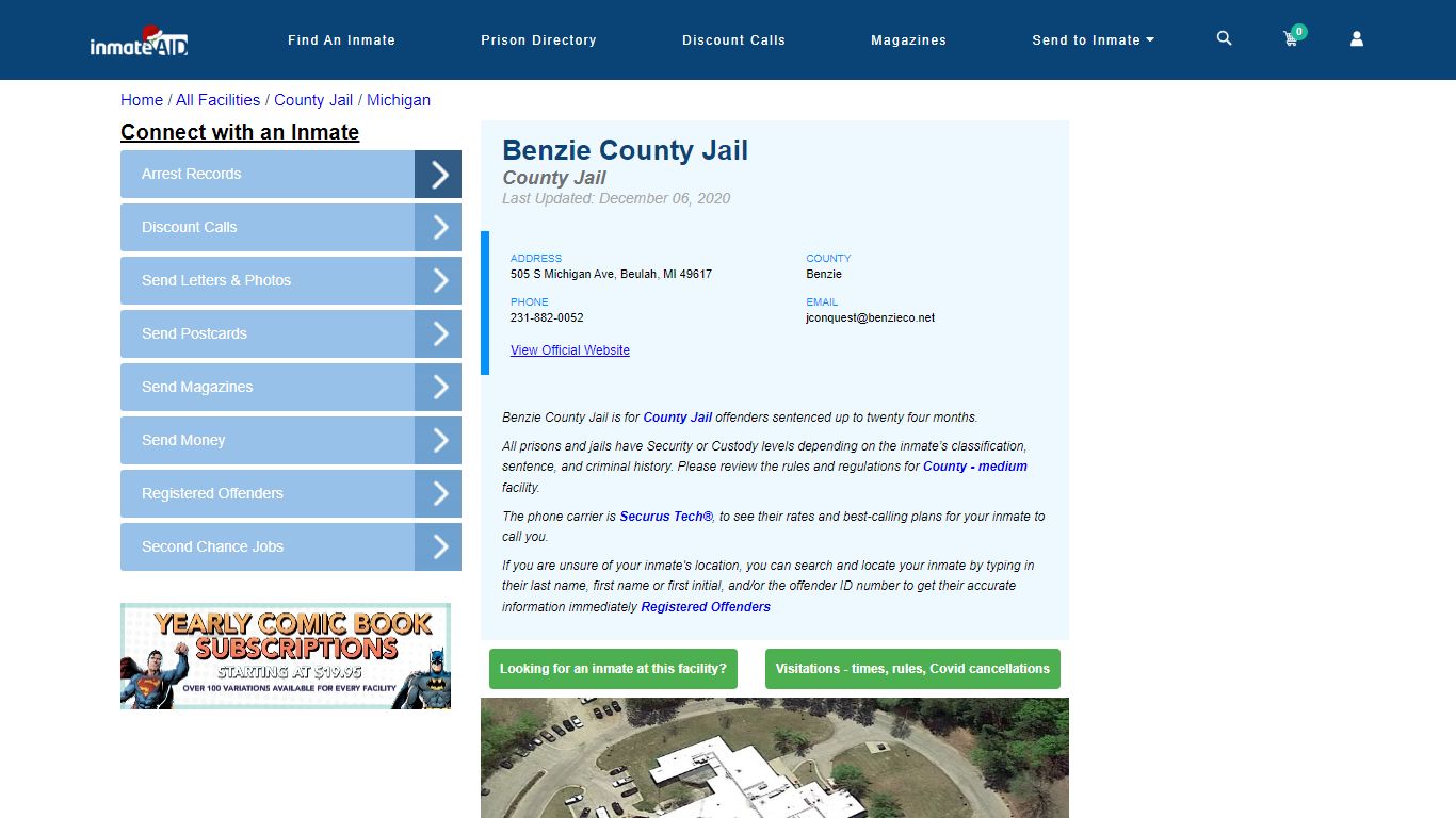 Benzie County Jail - Inmate Locator - Beulah, MI